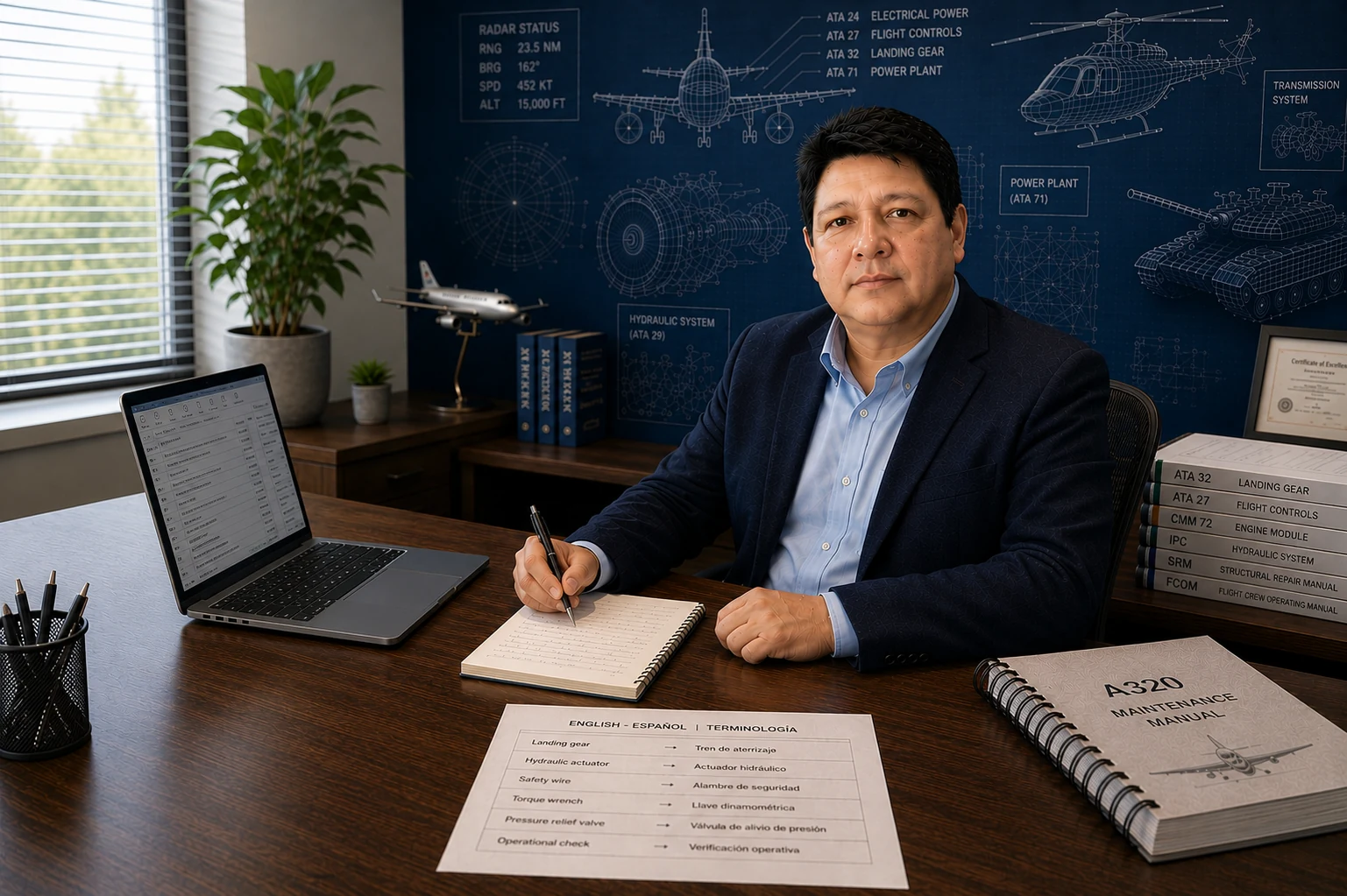 Edwal Rospigliosi en un espacio de traducción técnica